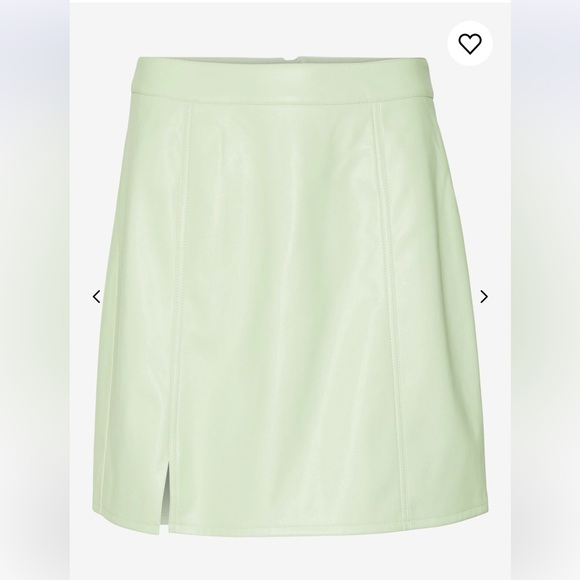 Pale green faux leather skirt size XL NWOT - Picture 6 of 11